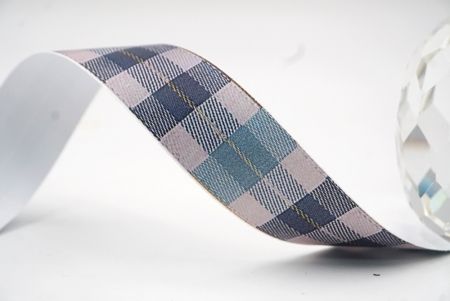 Elegantes Türkis und Blaues Karoband_AI